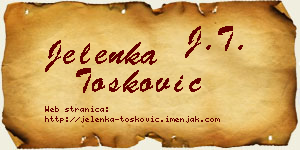 Jelenka Tošković vizit kartica